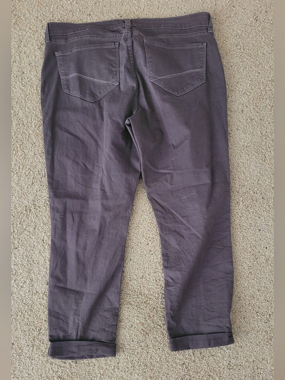 NYDJ Cropped Ankle Pants in Charcoal - Picture 3 of 3